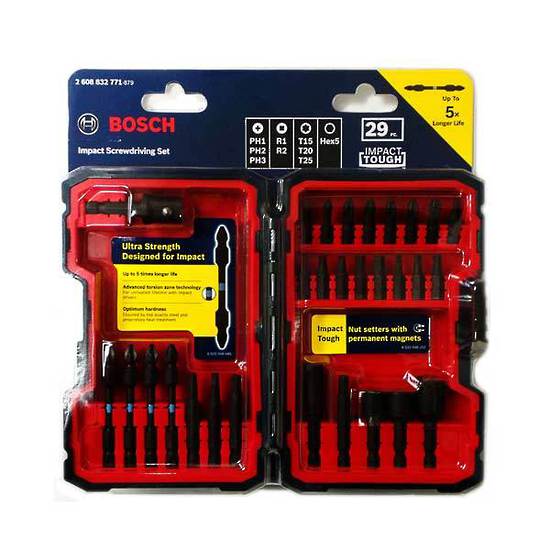 Bosch Impact Power Screw 29pc Bit Set Bits George Henry Co